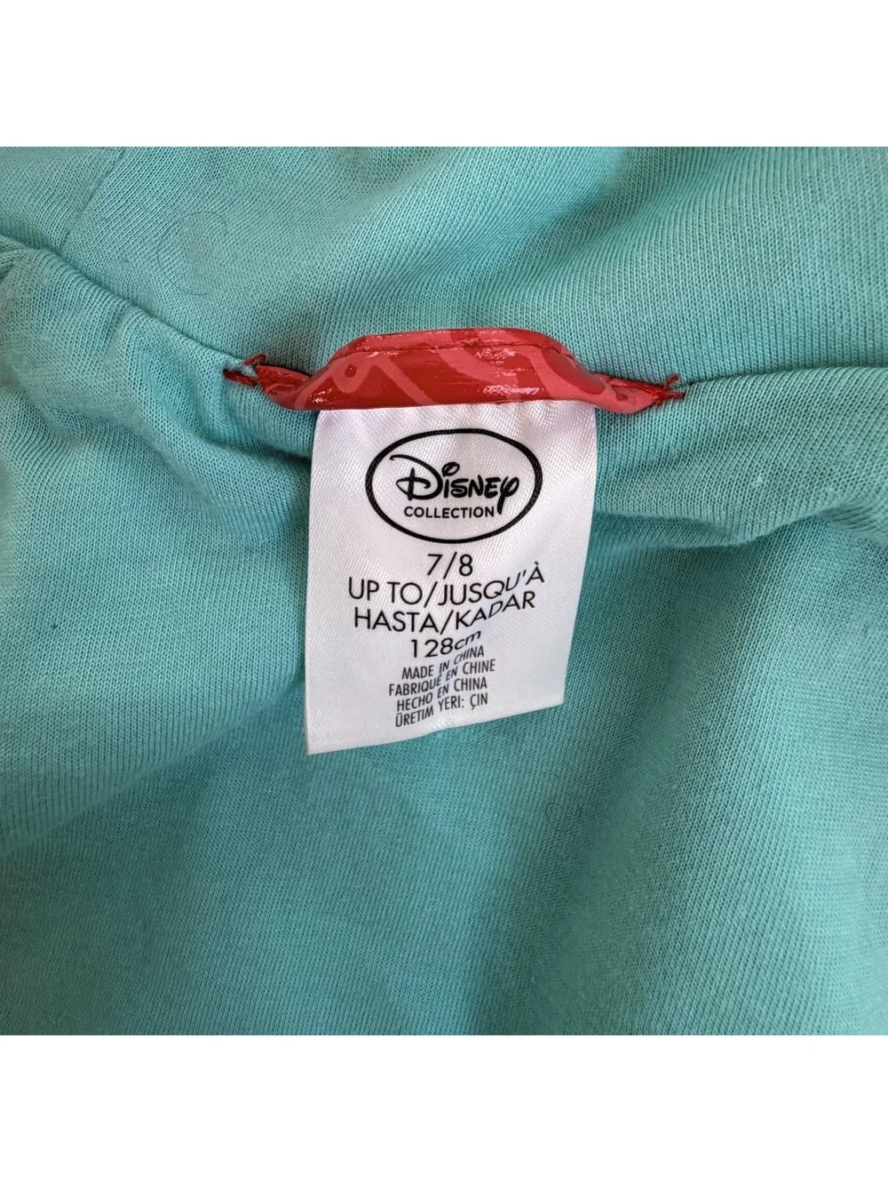 Disney Collection Girls 7/8 Red Hooded Raincoat